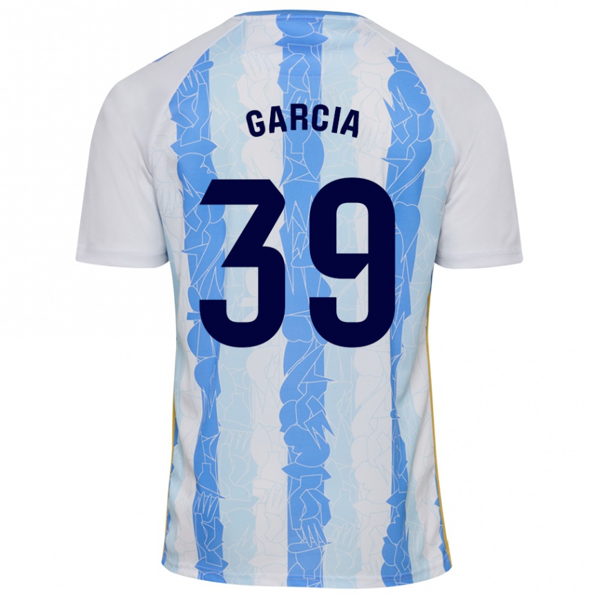 Kids Football Claudia García #39 White Blue Home Jersey 2024/25 T-Shirt Australia