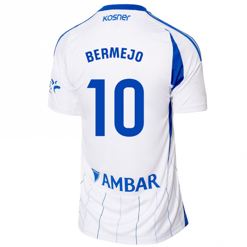 Kids Football Sergio Bermejo #10 Red White Home Jersey 2024/25 T-Shirt Australia