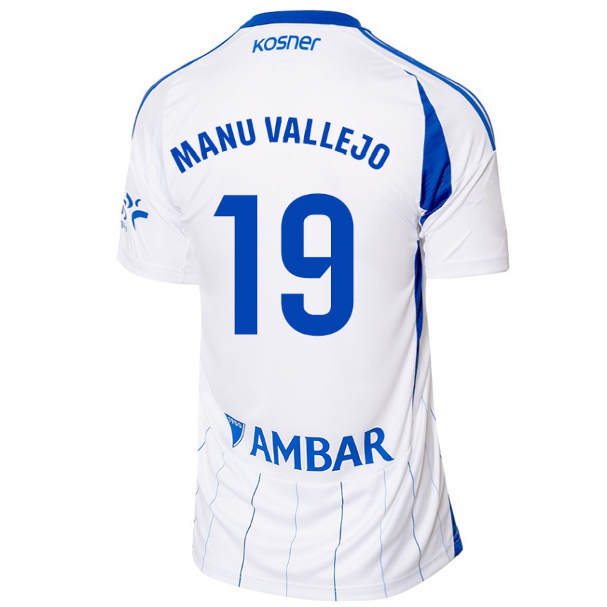 Kids Football Manu Vallejo #19 Red White Home Jersey 2024/25 T-Shirt Australia