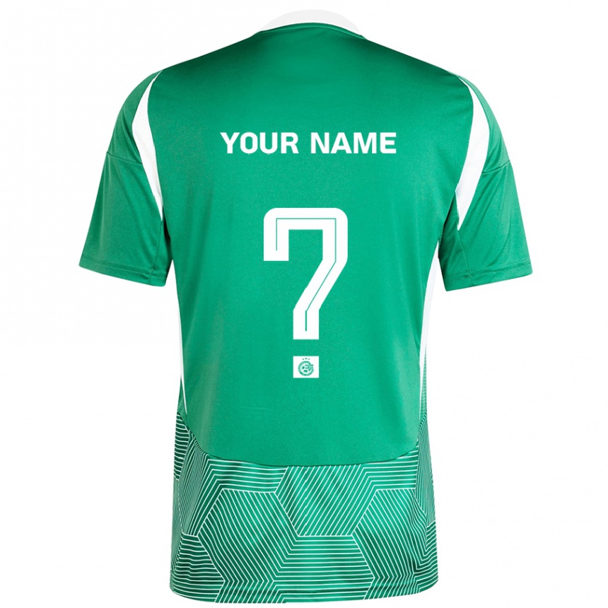 Kids Football Your Name #0 Green White Home Jersey 2024/25 T-Shirt Australia