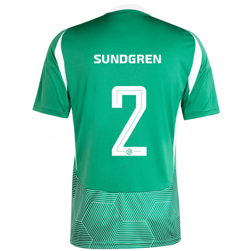 Kids Football Daniel Sundgren #2 Green White Home Jersey 2024/25 T-Shirt Australia