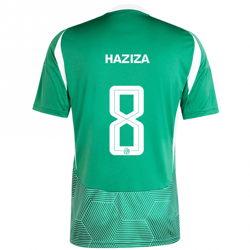 Kids Football Dolev Haziza #8 Green White Home Jersey 2024/25 T-Shirt Australia