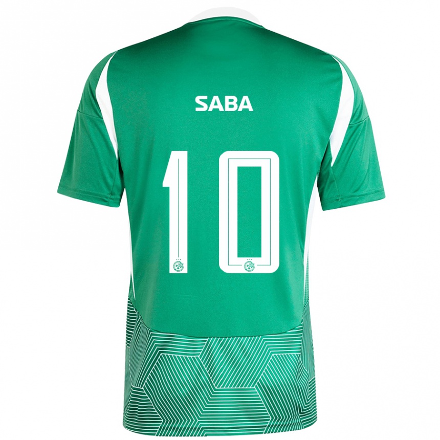 Kids Football Dia Saba #10 Green White Home Jersey 2024/25 T-Shirt Australia