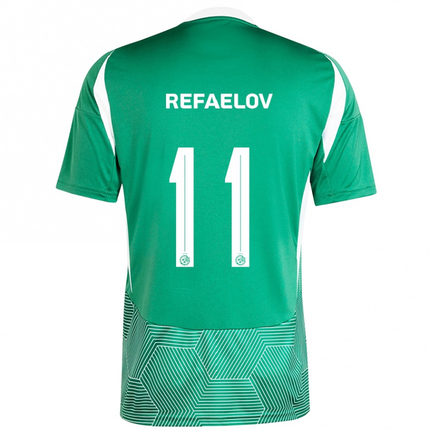 Kids Football Lior Refaelov #11 Green White Home Jersey 2024/25 T-Shirt Australia