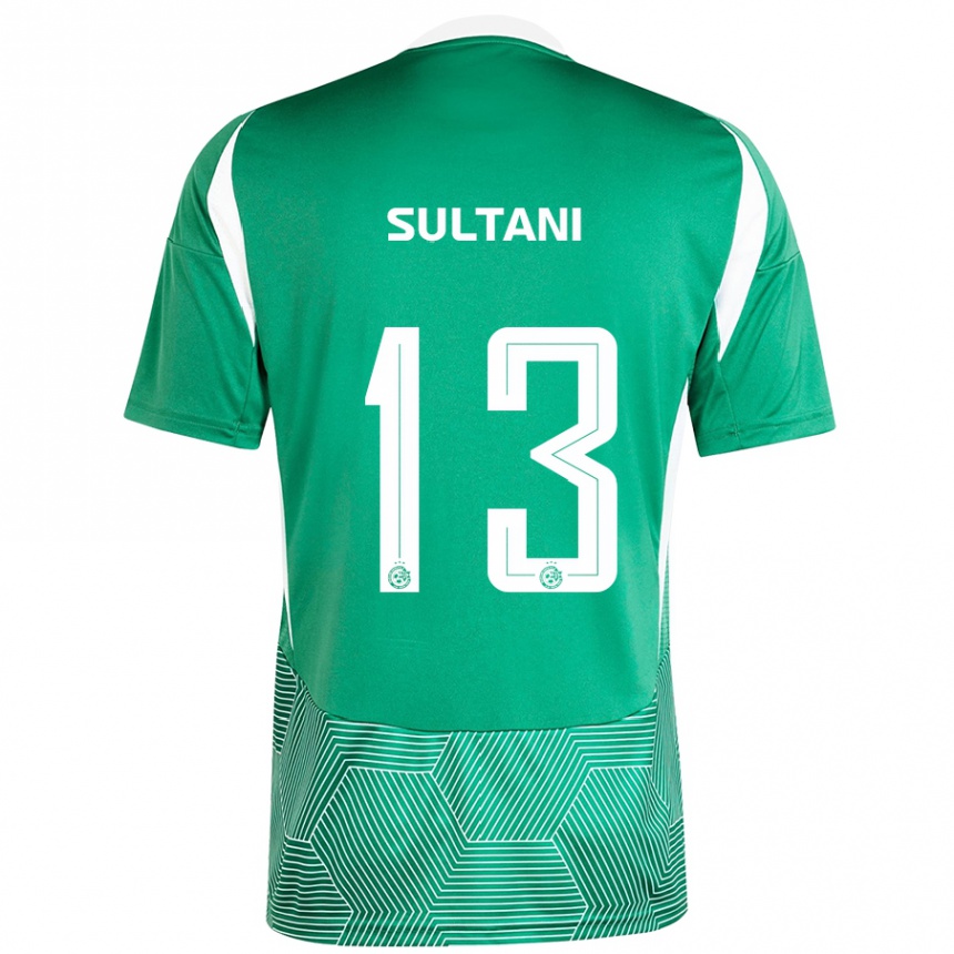 Kids Football Tomás Sultani #13 Green White Home Jersey 2024/25 T-Shirt Australia