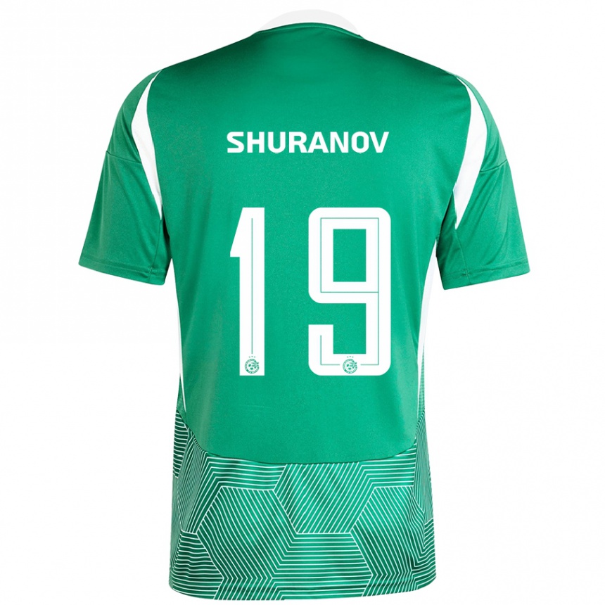 Kids Football Erik Shuranov #19 Green White Home Jersey 2024/25 T-Shirt Australia