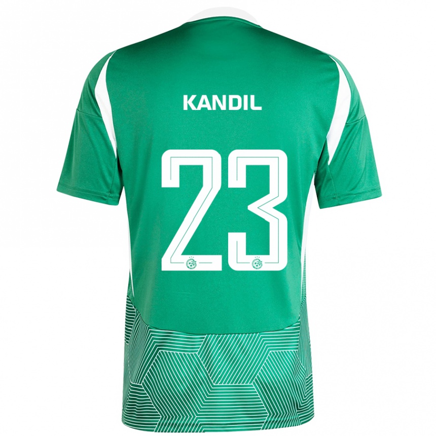 Kids Football Maor Kandil #23 Green White Home Jersey 2024/25 T-Shirt Australia