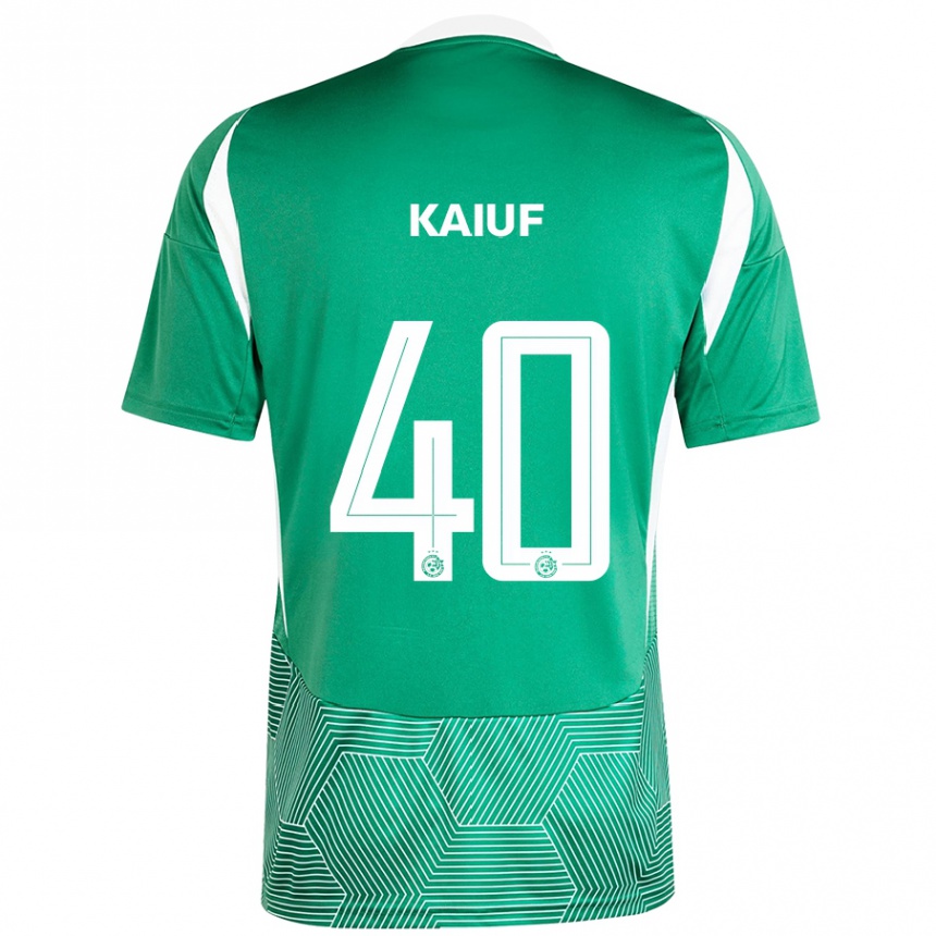 Kids Football Sharif Kaiuf #40 Green White Home Jersey 2024/25 T-Shirt Australia