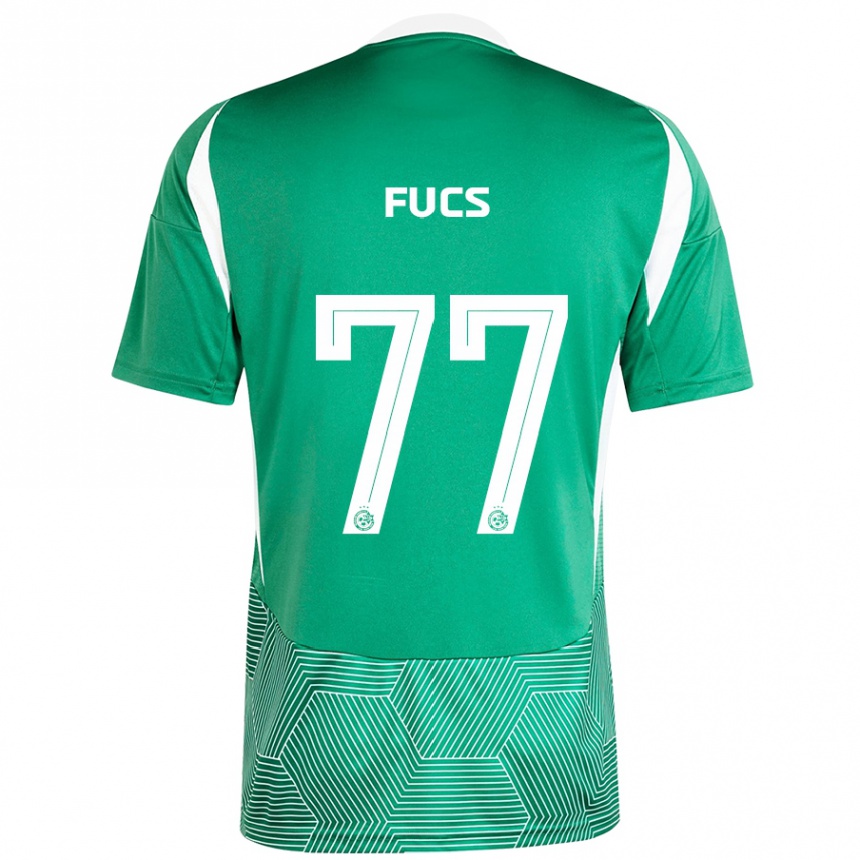 Kids Football Roee Fucs #77 Green White Home Jersey 2024/25 T-Shirt Australia