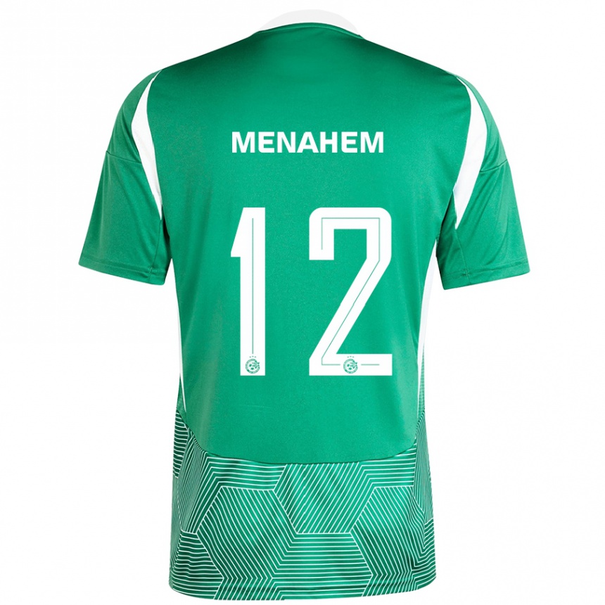 Kids Football Sun Menahem #12 Green White Home Jersey 2024/25 T-Shirt Australia