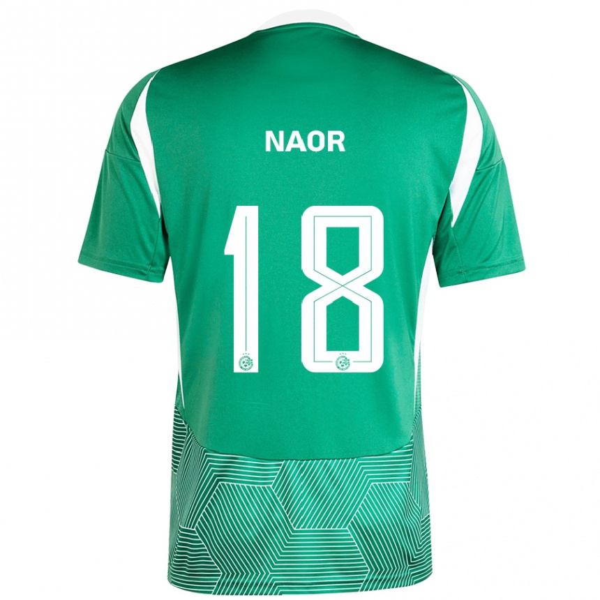 Kids Football Goni Naor #18 Green White Home Jersey 2024/25 T-Shirt Australia