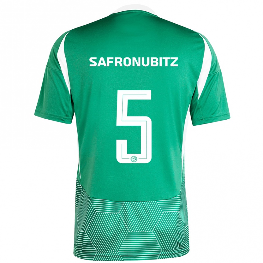 Kids Football Dan Safronubitz #5 Green White Home Jersey 2024/25 T-Shirt Australia