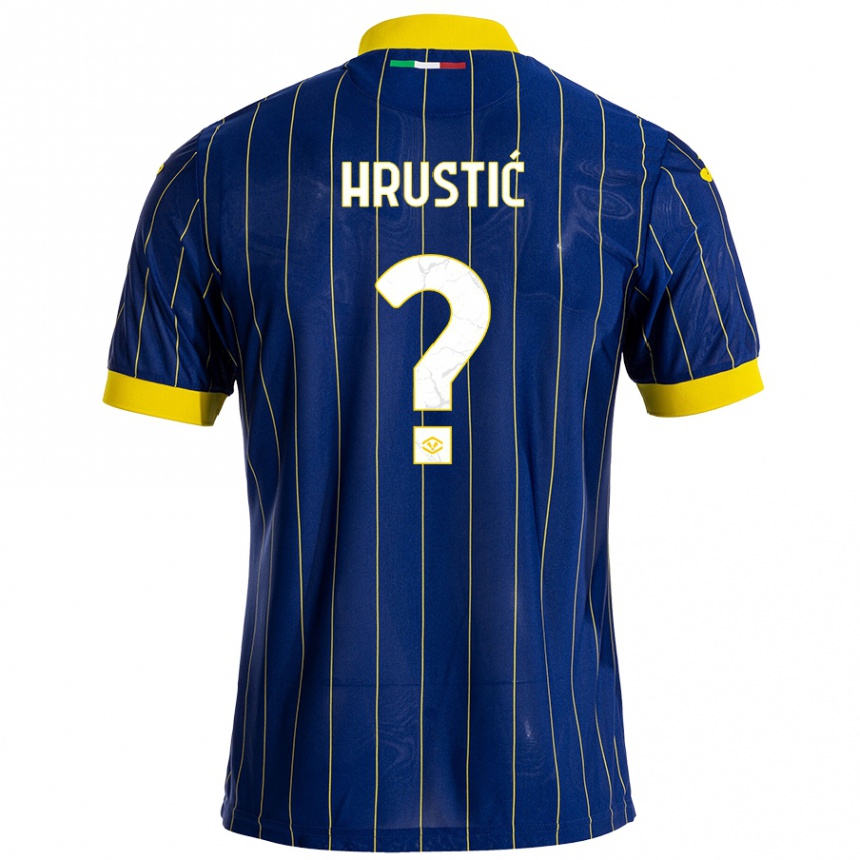 Kids Football Ajdin Hrustić #0 Blue Yellow Home Jersey 2024/25 T-Shirt Australia