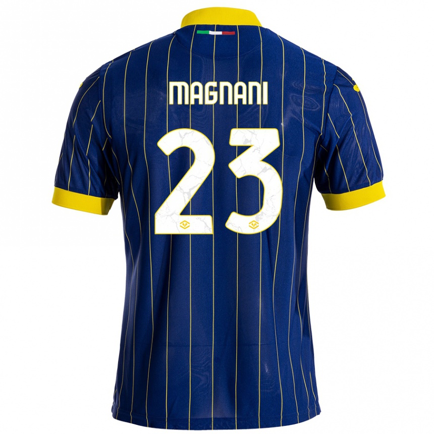 Kids Football Giangiacomo Magnani #23 Blue Yellow Home Jersey 2024/25 T-Shirt Australia