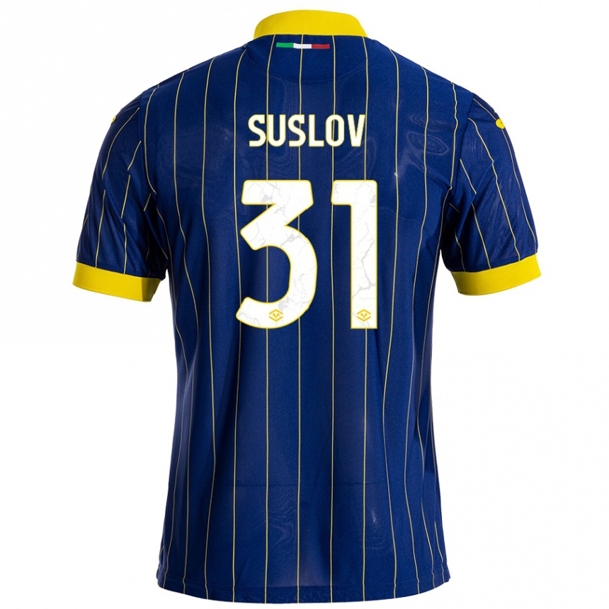 Kids Football Tomas Suslov #31 Blue Yellow Home Jersey 2024/25 T-Shirt Australia