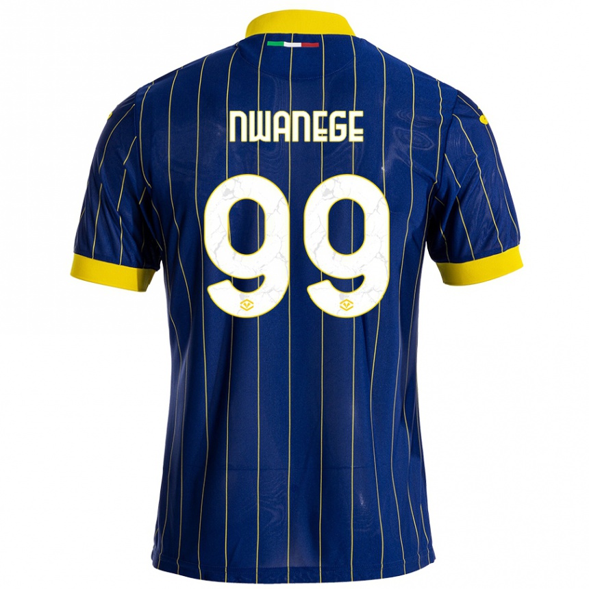 Kids Football Karlson Nwanege #99 Blue Yellow Home Jersey 2024/25 T-Shirt Australia