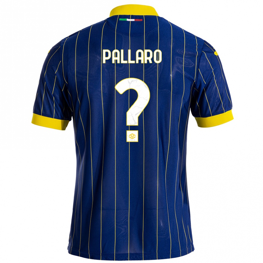 Kids Football Alessandro Pallaro #0 Blue Yellow Home Jersey 2024/25 T-Shirt Australia