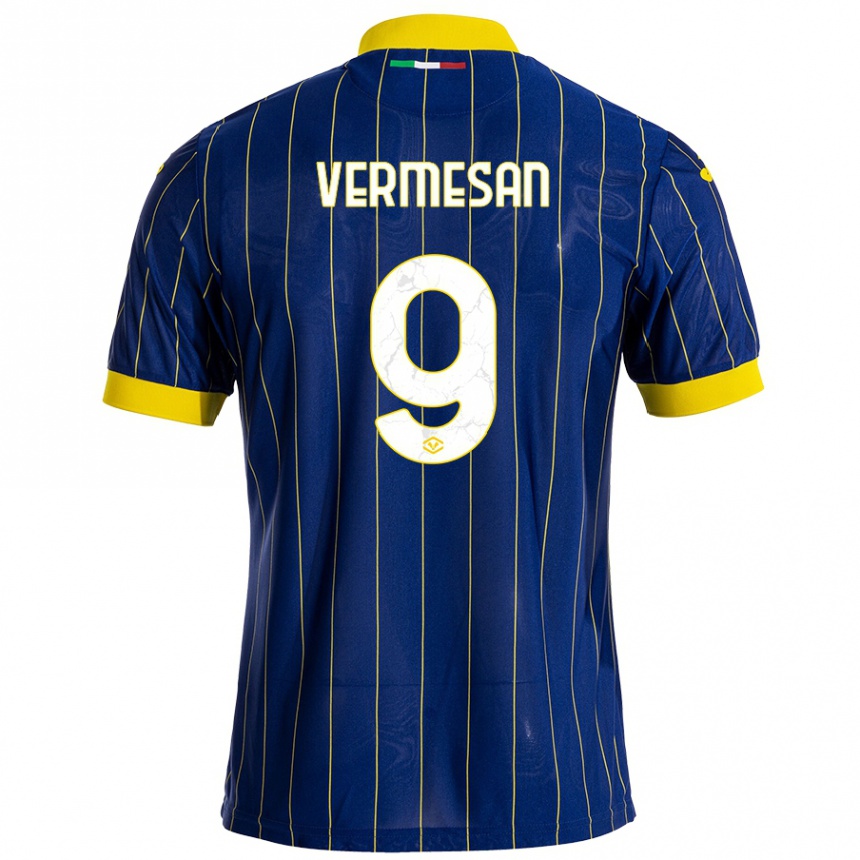 Kids Football Ioan Vermesan #9 Blue Yellow Home Jersey 2024/25 T-Shirt Australia