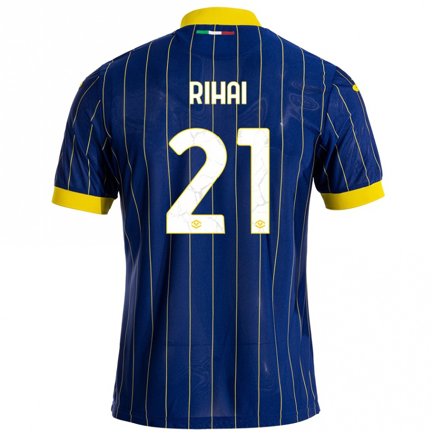 Kids Football Aiman Rihai #21 Blue Yellow Home Jersey 2024/25 T-Shirt Australia