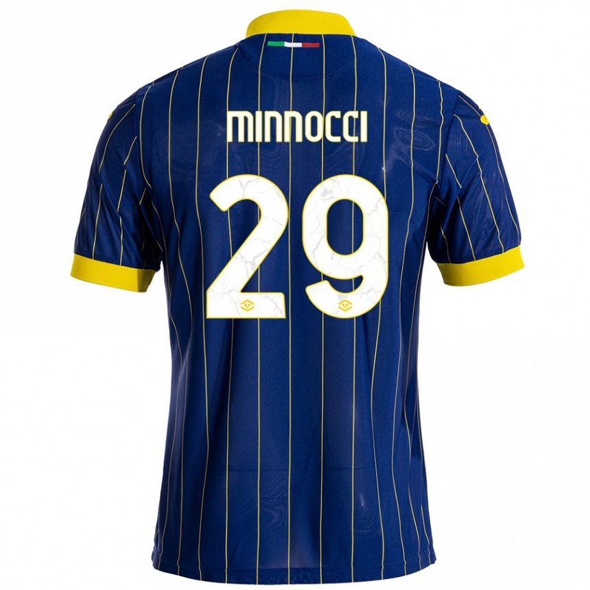 Kids Football Valerio Minnocci #29 Blue Yellow Home Jersey 2024/25 T-Shirt Australia