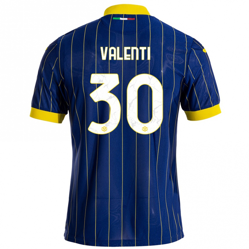 Kids Football Francesco Valenti #30 Blue Yellow Home Jersey 2024/25 T-Shirt Australia