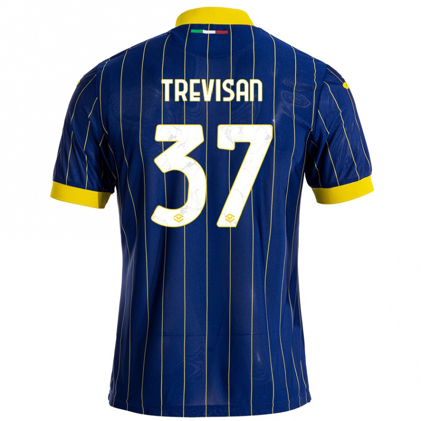 Kids Football Michael Trevisan #37 Blue Yellow Home Jersey 2024/25 T-Shirt Australia