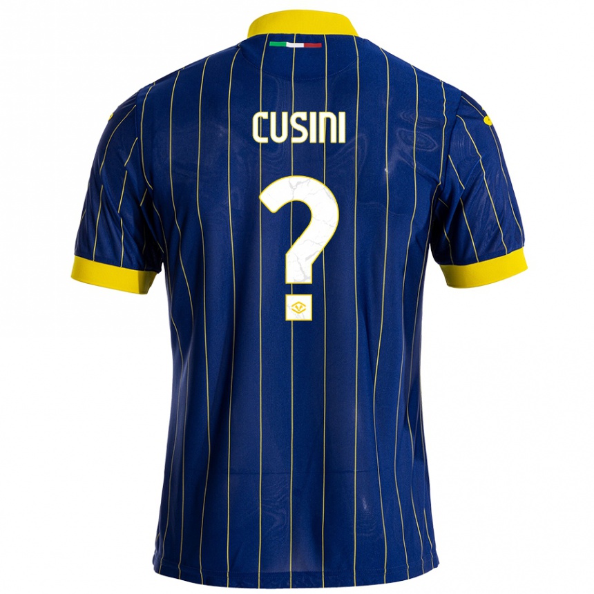 Kids Football Christian Cusini #0 Blue Yellow Home Jersey 2024/25 T-Shirt Australia