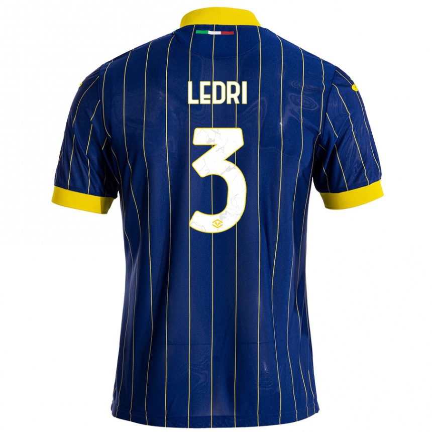 Kids Football Michela Ledri #3 Blue Yellow Home Jersey 2024/25 T-Shirt Australia