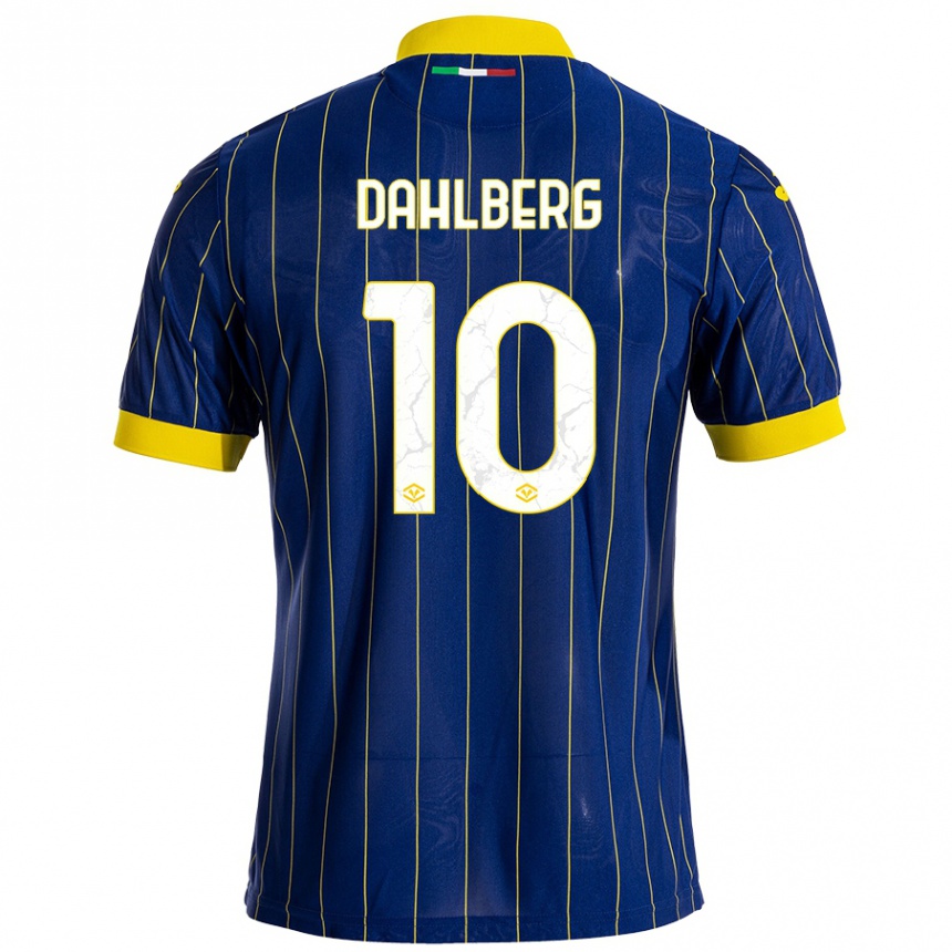 Kids Football Jonna Dahlberg #10 Blue Yellow Home Jersey 2024/25 T-Shirt Australia