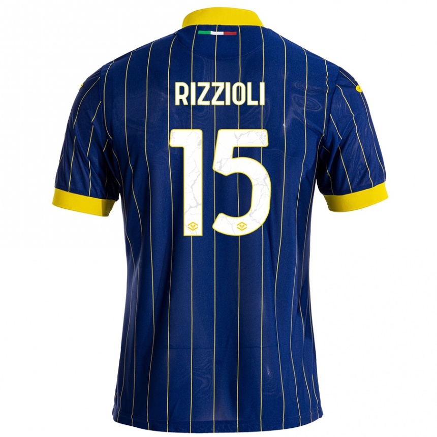 Kids Football Gaia Rizzioli #15 Blue Yellow Home Jersey 2024/25 T-Shirt Australia