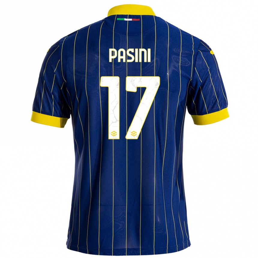 Kids Football Veronica Pasini #17 Blue Yellow Home Jersey 2024/25 T-Shirt Australia