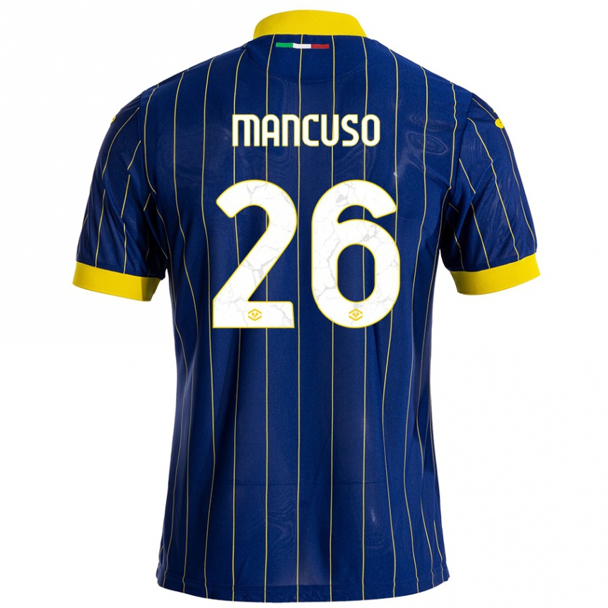 Kids Football Giulia Mancuso #26 Blue Yellow Home Jersey 2024/25 T-Shirt Australia