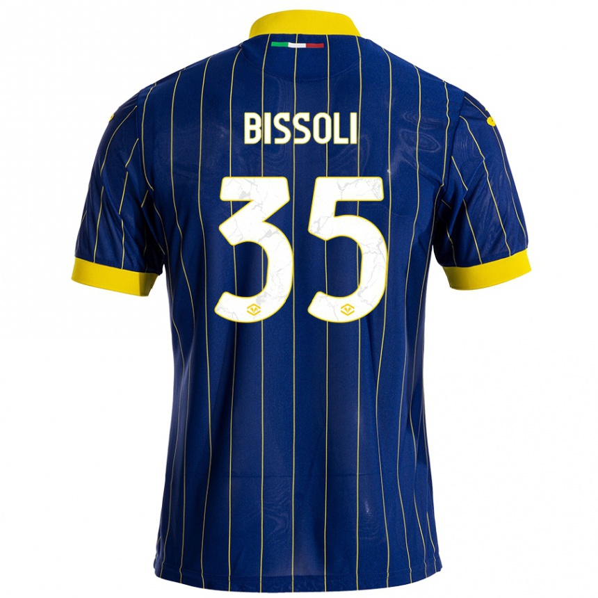 Kids Football Noemí Bissoli #35 Blue Yellow Home Jersey 2024/25 T-Shirt Australia