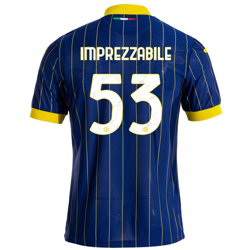 Kids Football Francesca Imprezzabile #53 Blue Yellow Home Jersey 2024/25 T-Shirt Australia