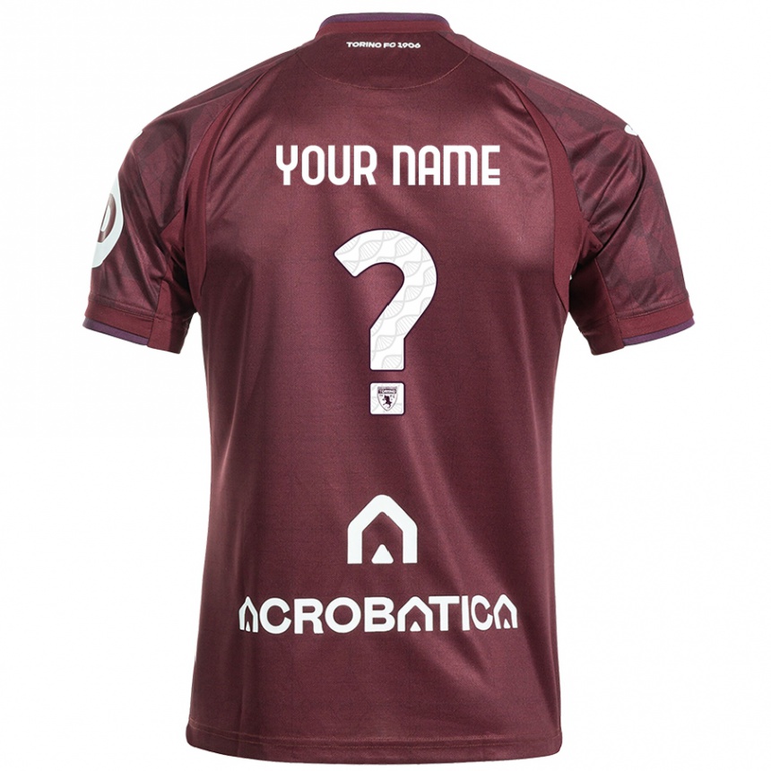 Kids Football Your Name #0 Maroon White Home Jersey 2024/25 T-Shirt Australia