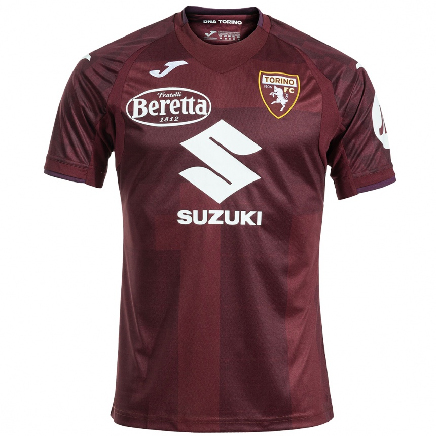 Kids Football Alessio Cacciamani #0 Maroon White Home Jersey 2024/25 T-Shirt Australia