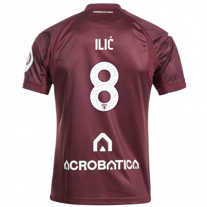 Kids Football Ivan Ilić #8 Maroon White Home Jersey 2024/25 T-Shirt Australia