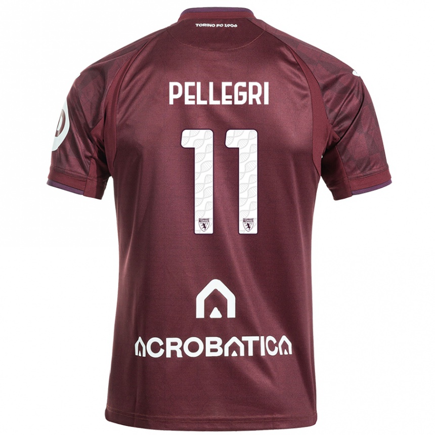 Kids Football Pietro Pellegri #11 Maroon White Home Jersey 2024/25 T-Shirt Australia