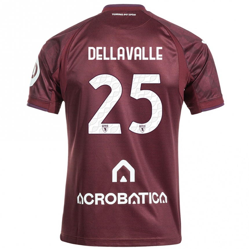 Kids Football Alessandro Dellavalle #25 Maroon White Home Jersey 2024/25 T-Shirt Australia