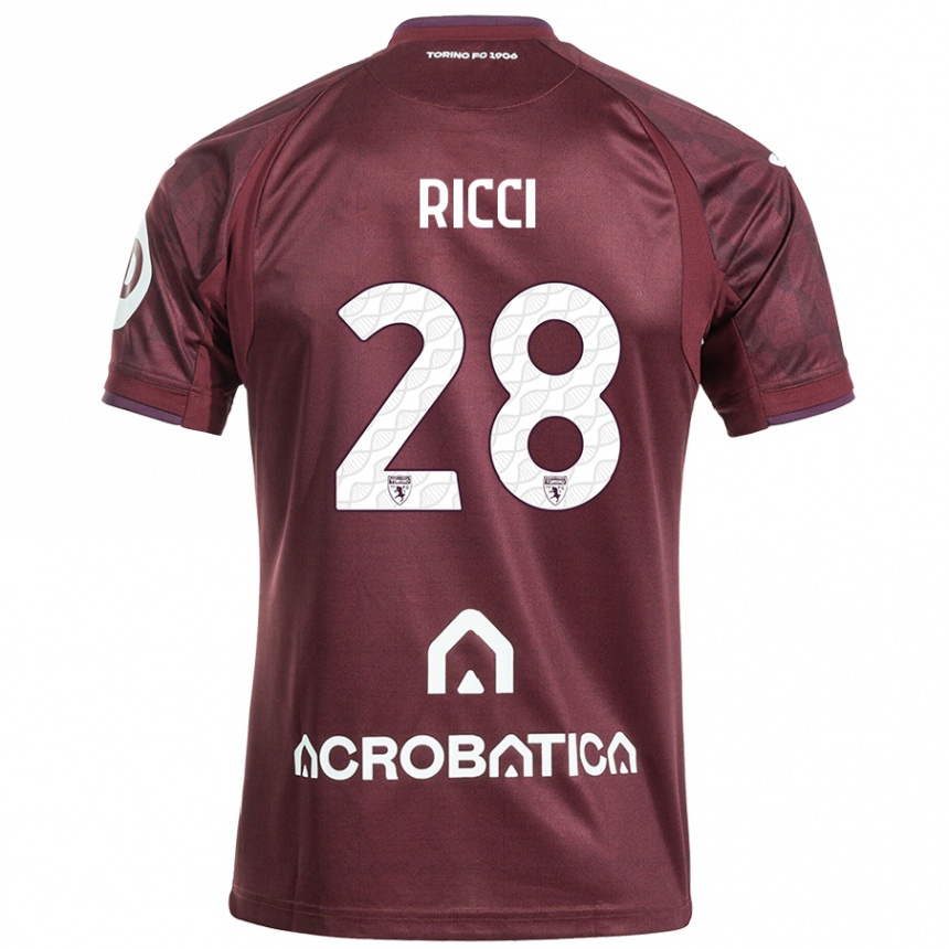 Kids Football Samuele Ricci #28 Maroon White Home Jersey 2024/25 T-Shirt Australia