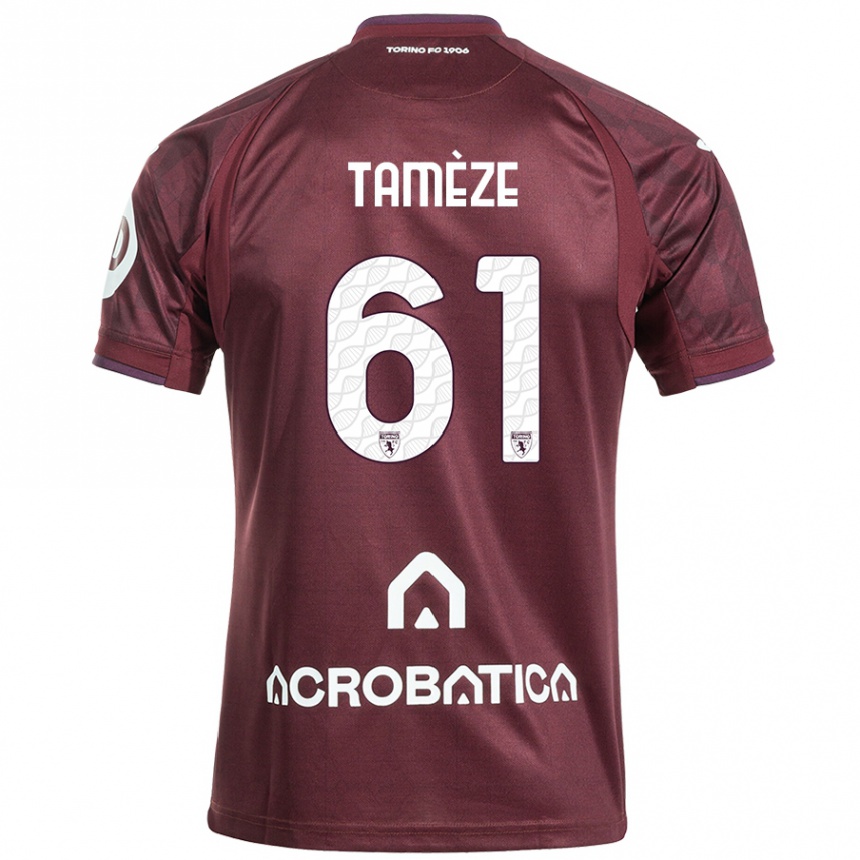 Kids Football Adrien Tamèze #61 Maroon White Home Jersey 2024/25 T-Shirt Australia