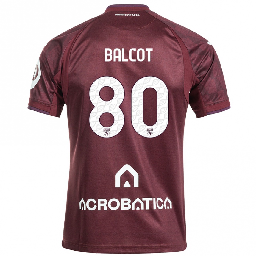 Kids Football Côme Bianay Balcot #80 Maroon White Home Jersey 2024/25 T-Shirt Australia