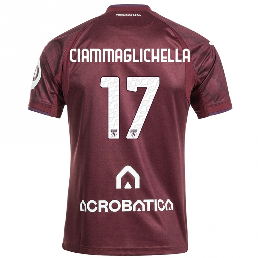 Kids Football Aaron Ciammaglichella #17 Maroon White Home Jersey 2024/25 T-Shirt Australia