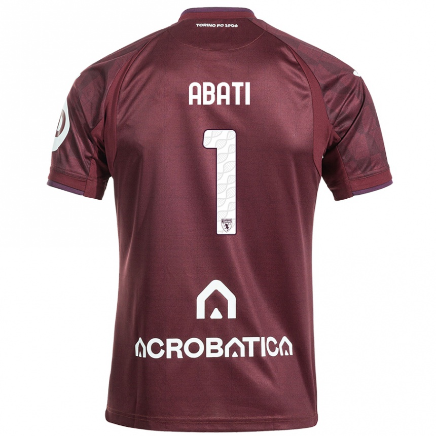 Kids Football Lorenzo Abati #1 Maroon White Home Jersey 2024/25 T-Shirt Australia