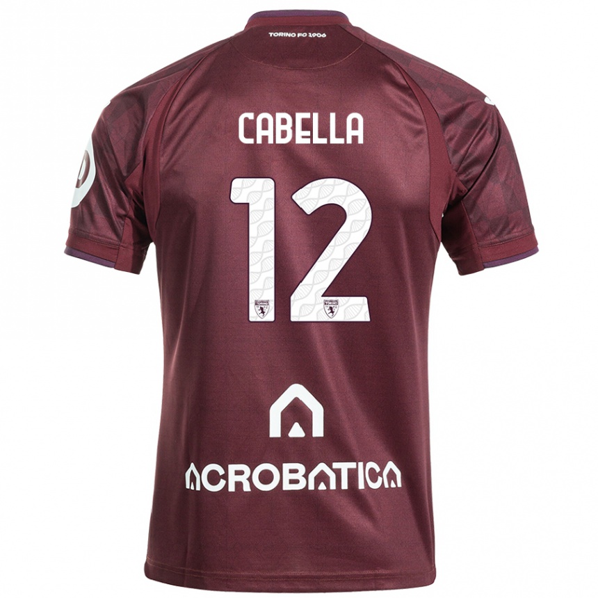 Kids Football Matteo Cabella #12 Maroon White Home Jersey 2024/25 T-Shirt Australia