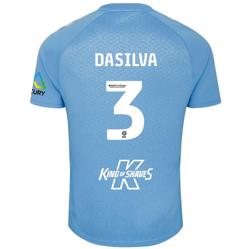 Kids Football Jay Dasilva #3 Blue White Home Jersey 2024/25 T-Shirt Australia