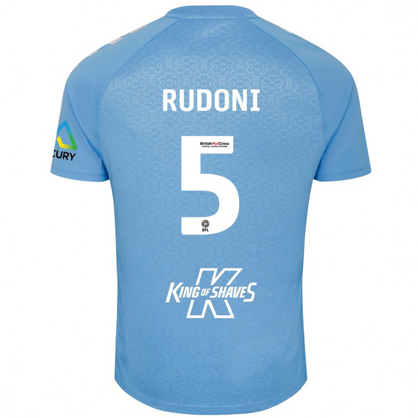 Kids Football Jack Rudoni #5 Blue White Home Jersey 2024/25 T-Shirt Australia