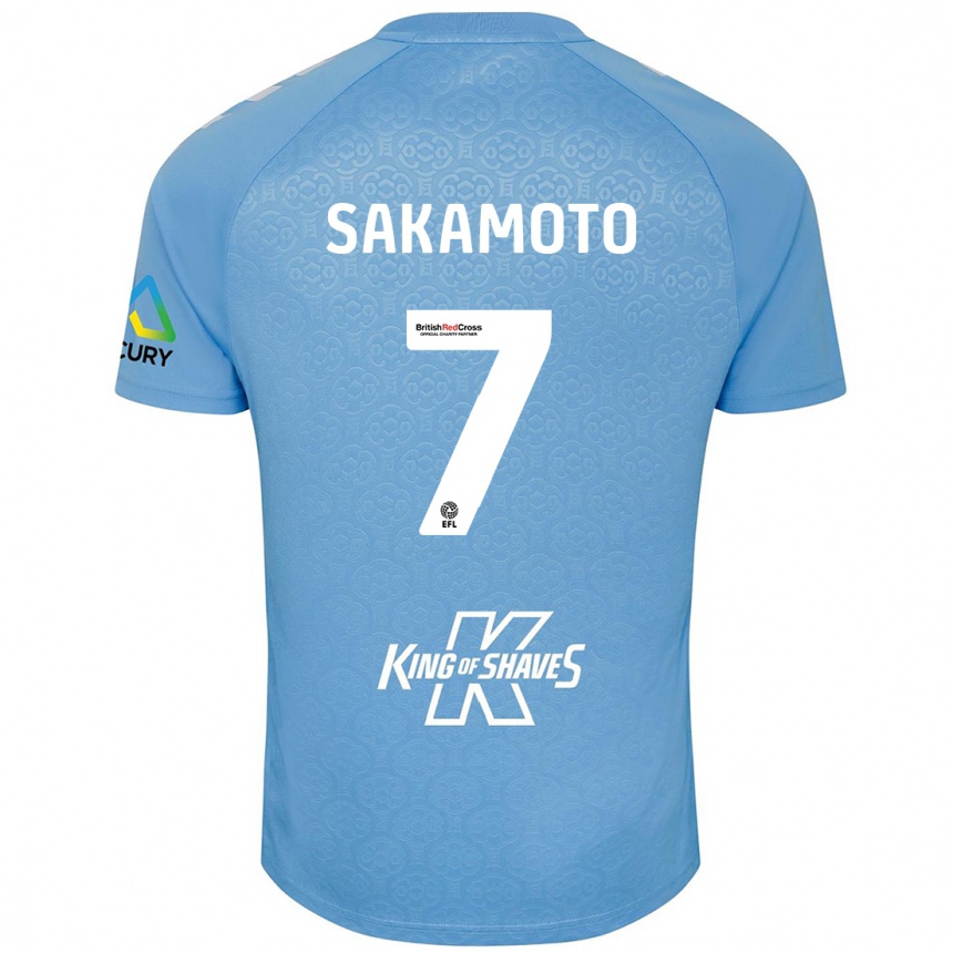 Kids Football Tatsuhiro Sakamoto #7 Blue White Home Jersey 2024/25 T-Shirt Australia