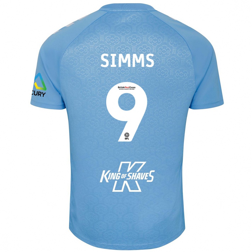 Kids Football Ellis Simms #9 Blue White Home Jersey 2024/25 T-Shirt Australia