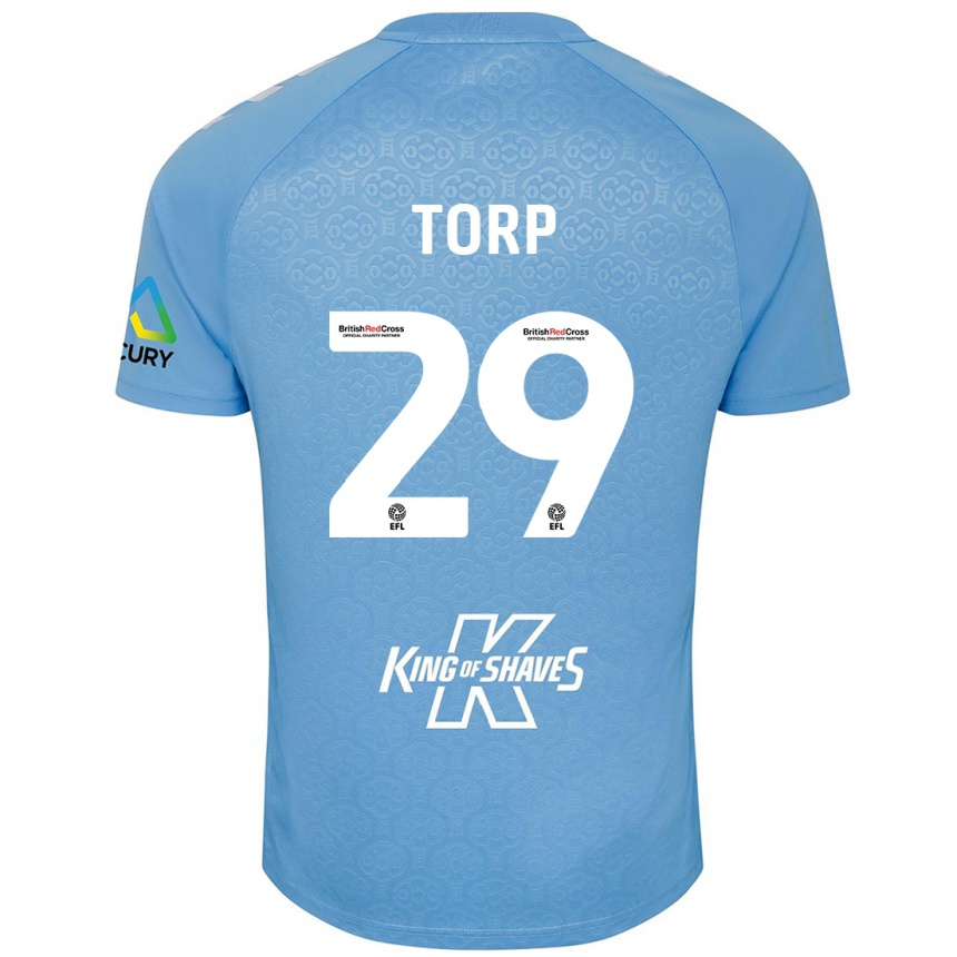 Kids Football Victor Torp #29 Blue White Home Jersey 2024/25 T-Shirt Australia